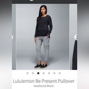 Lululemon Be Present Pullover sweater Heathered Black 12
